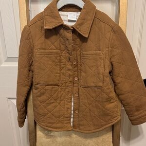 Warm Tan Quilted Kids Jacket